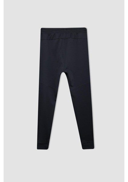 DeFactoFit Slim Fit Çift Cepli Beli Bağcıklı Lastikli Paça Skuba Dalgıç Kumaş Jogger Eşofman Altı A6965AX24AU