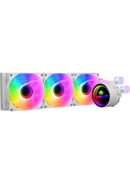 GB-LCS-P360W Prıme Beyaz P360W Raınbow Fanlı LGA1700/AM5 Uyumulu 360MM Cpu Sıvı Soğutma