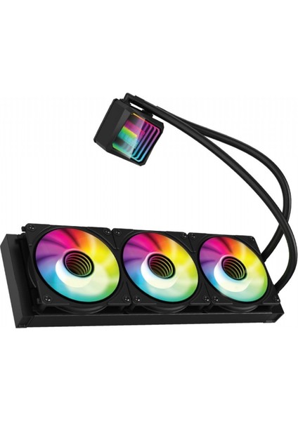 GB-LCS-SS360IM-B Shıeld Siyah 360B Raınbow Fanlı 360MM Intel/am5 Serisi Uyumlu Sıvı Soğutma