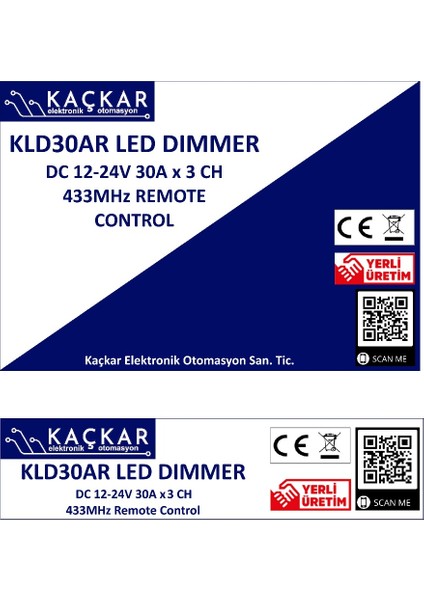 KLD30AR LED Dimmer 12-24V Dc 3X30A fiyatları