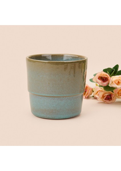 Aıda Professıonal London Reaktif Seramik Saksı - Yeşil - 11,5X12,5 cm fiyatları