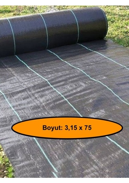 Jut Zemin Kaplama Malzemesi, Çim Çıkarmaz, 3,15X75 Metre