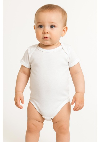 %100 Pamuk Kısa Kollu Çıtçıtlı Zarf Yaka 4'lü Bebek Body fiyatları