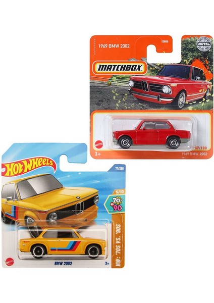 2 Araç Set - Matchbox Bmw 2002 & Hot Wheels Bmw 2002 (1/64)