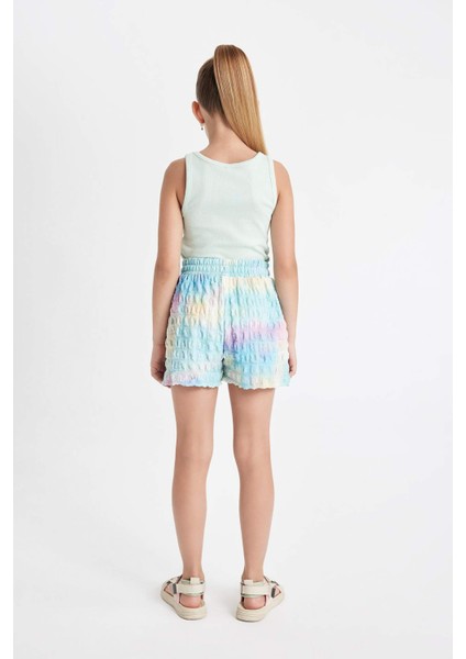 Kız Çocuk Batik Desenli Bürümcük Şort C9709A824HS