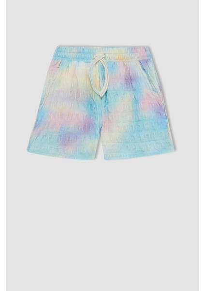 Kız Çocuk Batik Desenli Bürümcük Şort C9709A824HS