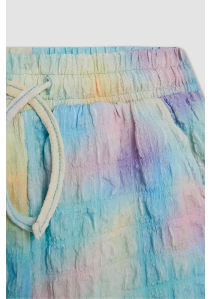 Kız Çocuk Batik Desenli Bürümcük Şort C9709A824HS