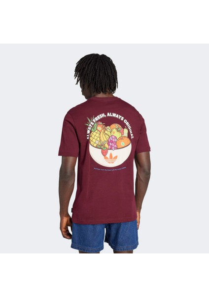 Graphic Lo Ss T Erkek Bordo T-Shirt.- modelleri