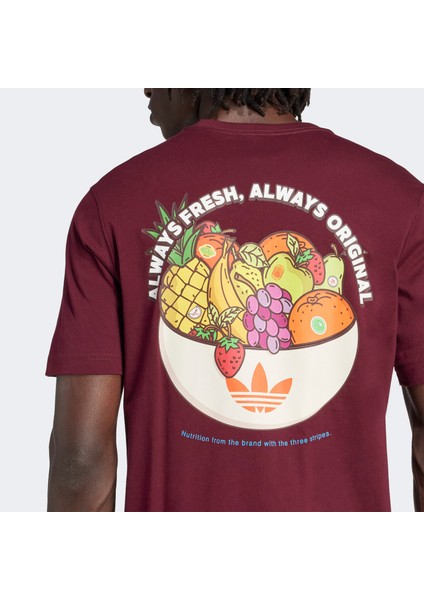 Graphic Lo Ss T Erkek Bordo T-Shirt.- indirimleri