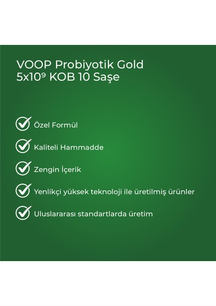 Probiyotik Mikroorganizma Içeren 10'lu Saşe Takviye Edici Gıda fiyatları