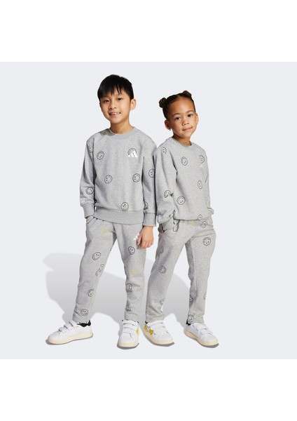 x Smileyworld Çocuk Gri Eşofman Takımı.-