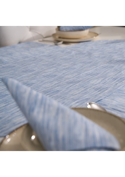 2 Parça Buz Mavisi Sofra Sunum Seti 1 Adet Üçgen Runner 50x150 cm - 1 Adet Dikdörtgen Runner 50x150 cm fiyatları