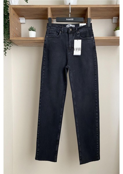 Karol Premium Kalite Paça Kesik Mom Fit