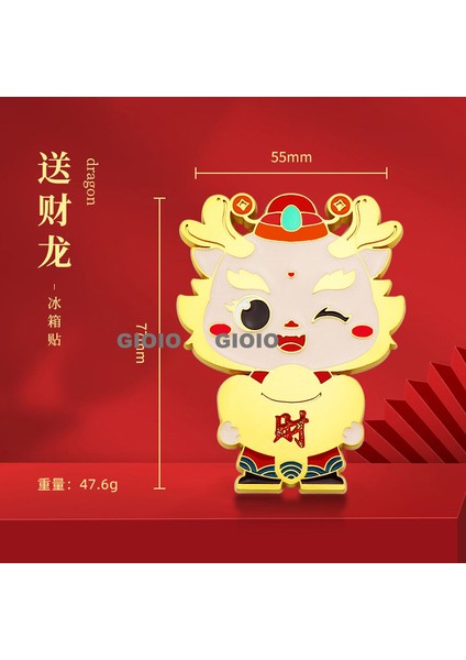 Gıoıo Yeni Buzdolabı Çıkartmaları Yaratıcı Dıy Buzdolabı Çıkartmaları Iyi Şanslar Anahtarlık Kolye Hediyelik Eşya (Yurt Dışından)