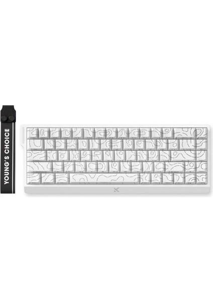 ACE68 E-Sport White Topographic %65 Hall Effect Uranus Manyetik Switch Esports Rgb Hotswap Mekanik Gaming Klavye (MC-ACE68-16)