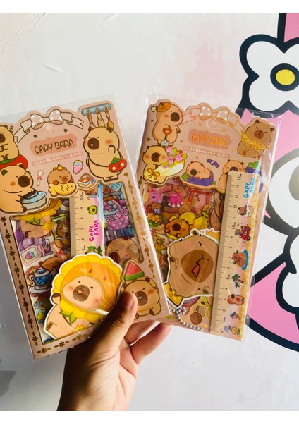 Capybara Kapibara Sticker Seti 4 Sayfa Cetvel Anahtarlık (Anahtarlık Modeli Farklılık Gösterebilir) fiyatları