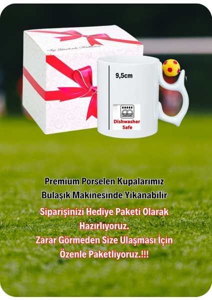 Sarı Kırmızı Futbol Toplu Sarı Kırmızı Forma Oyunculu Taraftar Isimli Baskılı Kupa Bardak fiyatları