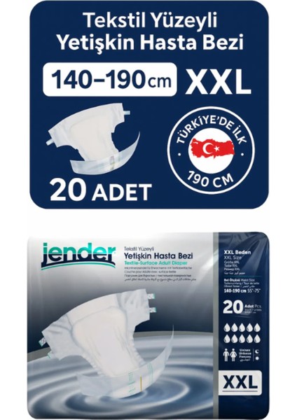 Bel Bantlı Hasta Bezi XXL 20'li 2 Paket modelleri