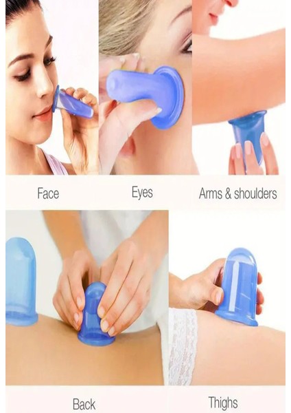 5 Boy Yüz ve Vücut Masaj Vakum Kupası, Güzel ve Sağlıklı Görünüm Için indirimleri