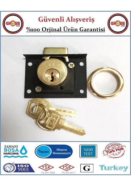 Drawer Lock Çekmece Kilidi 303 - Siyah fiyatları