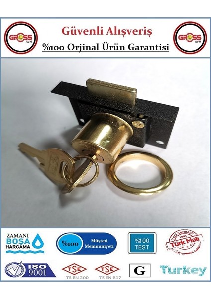 Drawer Lock Çekmece Kilidi 303 - Siyah modelleri