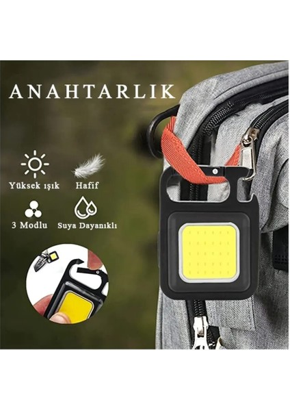 Çok Fonksiyonlu Şarj Acil Durum Işığı Anahtarlık Çalışma Işığı Cob Tamirci Feneri Mini Kamp Lambası fiyatları