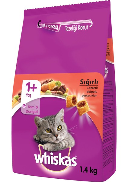 Whıskas Kuru Mama 1.4kg Sıgırlı fiyatları