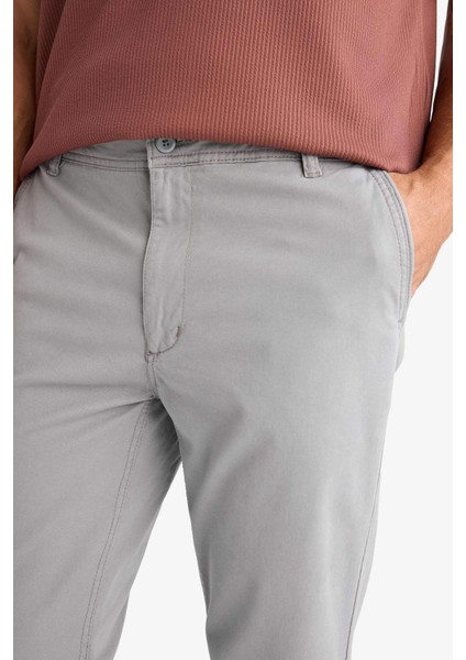Kanvas Chino Pantolon Normal Kesim 4 Cepli Pamuklu Esnek Düz Paça C9440AX24AU