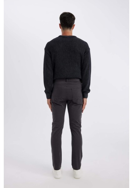 Chino Kanvas Pantolon Slim Fit Dar Kesim Pamuklu Esnek Dar Paça C9441AX24AU
