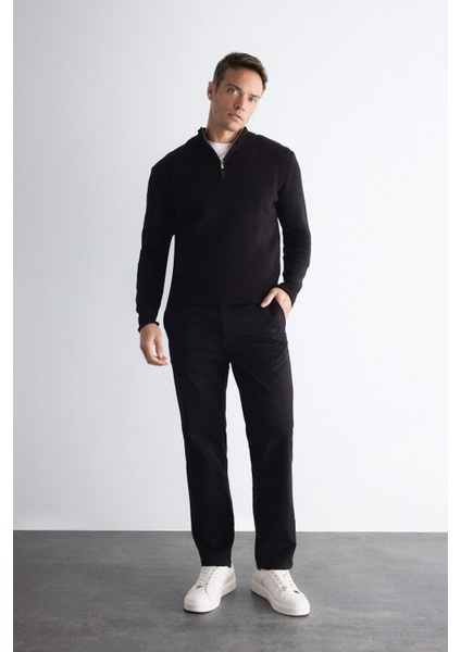 Kanvas Chino Pantolon Normal Kesim 4 Cepli Pamuklu Esnek Düz Paça C9440AX24AU
