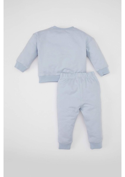 Kız Bebek 2'li Takım Baskılı Sweatshirt Jogger Eşofman Altı D0814A524AU