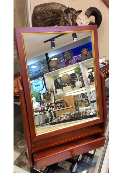 Masa Üstü Gemici Düğümlü Ahşap Tablo Çekmeceli Masa Aynası 40CM modelleri