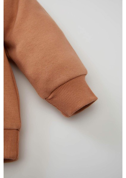 Kız Bebek 2'li Takım Baskılı Sweatshirt Beli Lastikli Eşofman Altı D0815A524AU