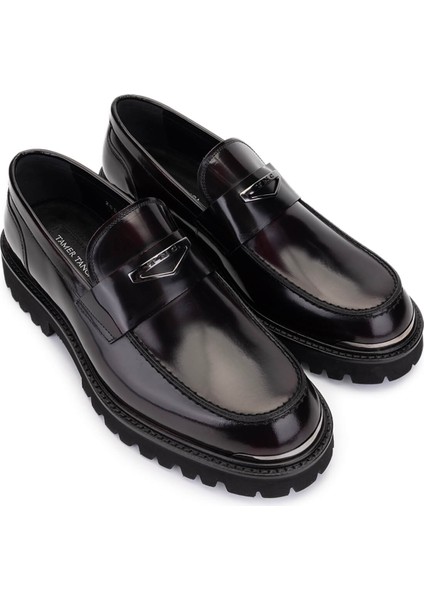 Erkek Hakiki Deri Bordo Loafer Ayakkabı 183 28855 Erk Ayk SK24-25 Bordo Acma fiyatları