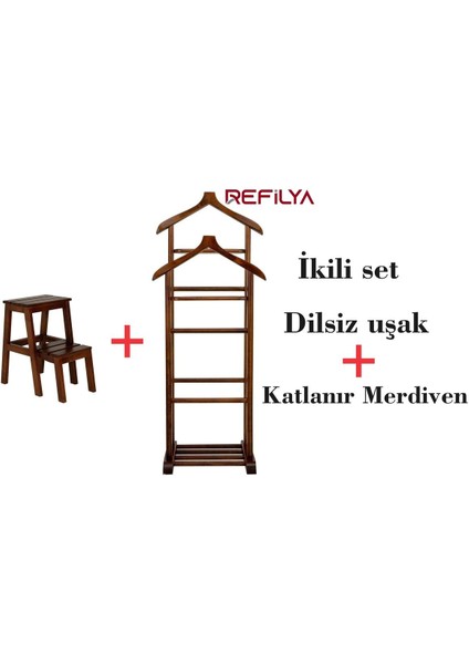 Dilsiz Uşak ve Merdiven Tabure Ikili Avantajlı Set