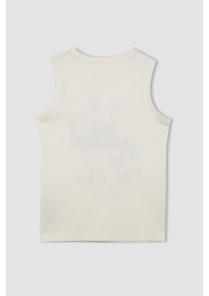 Erkek Çocuk Bisiklet Yaka Baskılı Atlet D0784A824HS