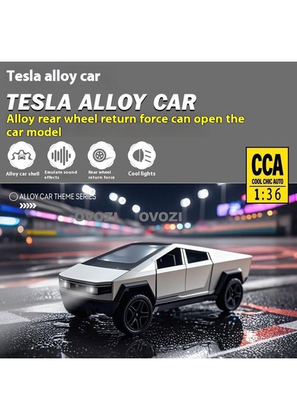 Ovozı Tesla Alaşımlı Araba Modeli Koleksiyon Süsü Hediyesi (Yurt Dışından)