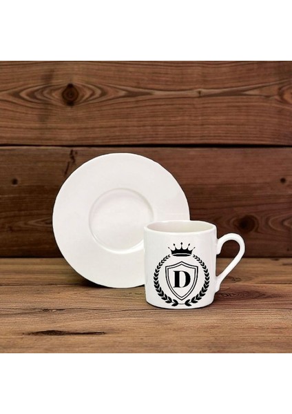 👑 Kraliçe Taçlı Harfli Hediyelik Tekli Türk Kahve Fincanı modelleri