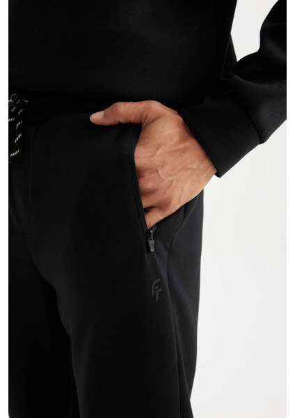 Fit Sporcu Jogger Eşofman Altı Slim Fit Dar Kesim Skuba Dalgıç Kumaş Standart Paça C0485AX24AU