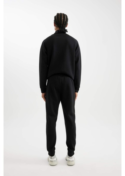 Fit Sporcu Jogger Eşofman Altı Slim Fit Dar Kesim Skuba Dalgıç Kumaş Standart Paça C0485AX24AU