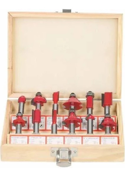 12 Parça Freze Uç Takımı Ahşap Oyma Ağaç Delme Çantalı Set 8 mm fiyatları