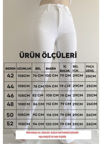 Büyük Beden Full Likra Ispanyol Paça Jean fiyatları