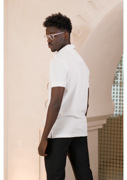 Örme Polo Yaka Regular Fit Pamuklu ve Likralı T-Shirt fiyatları