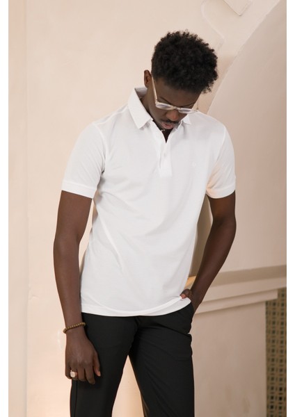 Örme Polo Yaka Regular Fit Pamuklu ve Likralı T-Shirt fırsatları
