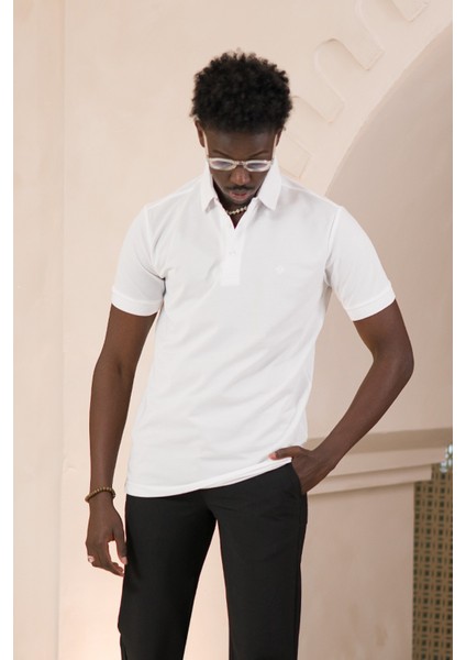 Örme Polo Yaka Regular Fit Pamuklu ve Likralı T-Shirt indirimleri