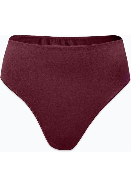 Kadın Bordo Gri Lacivert 6 Lı Paket Modal Yüksek Bel String Tanga 6M178