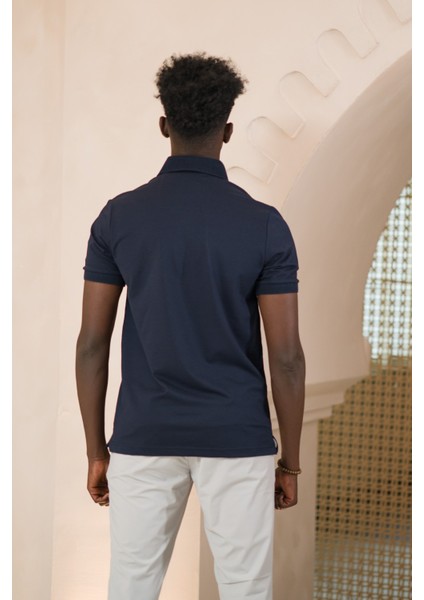 Örme Polo Yaka Regular Fit Pamuklu ve Likralı T-Shirt indirimleri