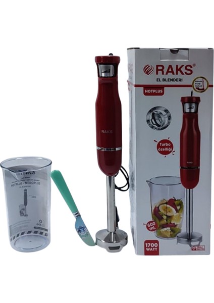 Hotplus 1700 Watt Turbo Çubuk El Blenderi, Ölçü Kabı Ve Kahvaltı Bıçağı Hediyeli El Blenderi