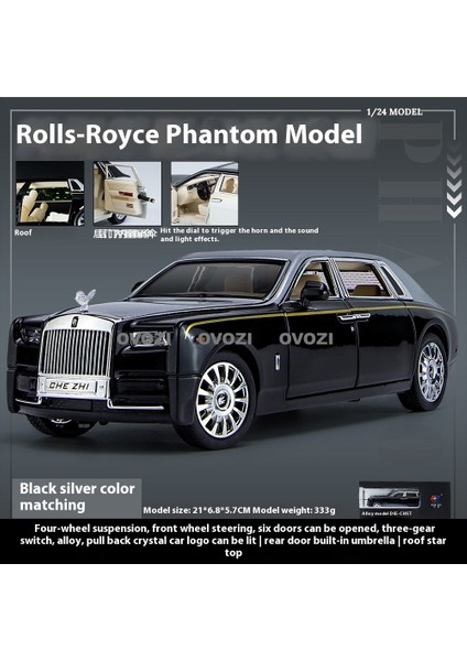 Ovozı Rolls Royce Alaşımlı Araba Modeli Koleksiyonluk Süs Hediyesi (Yurt Dışından)