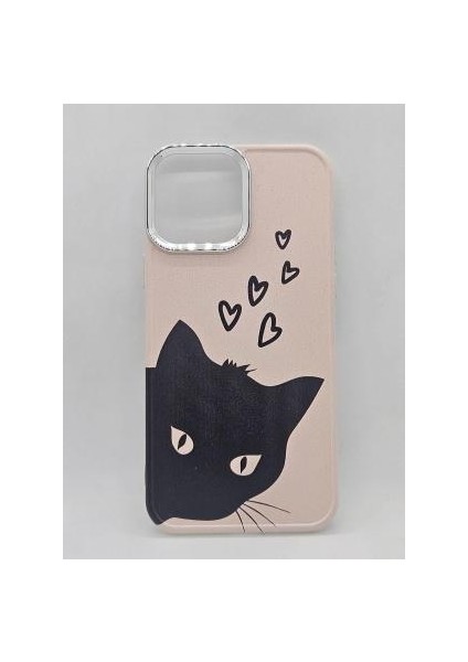 IPHONE 14 Özel Kedi Tasarımlı Lüks Silikon Kılıf